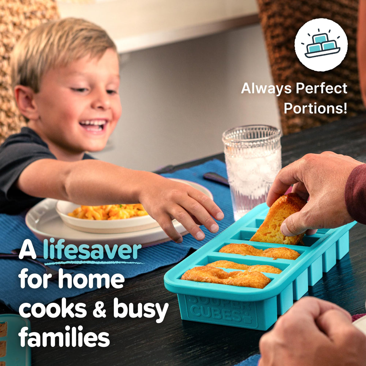 Souper Cubes dishwasher-safe trays simplify cleanup.