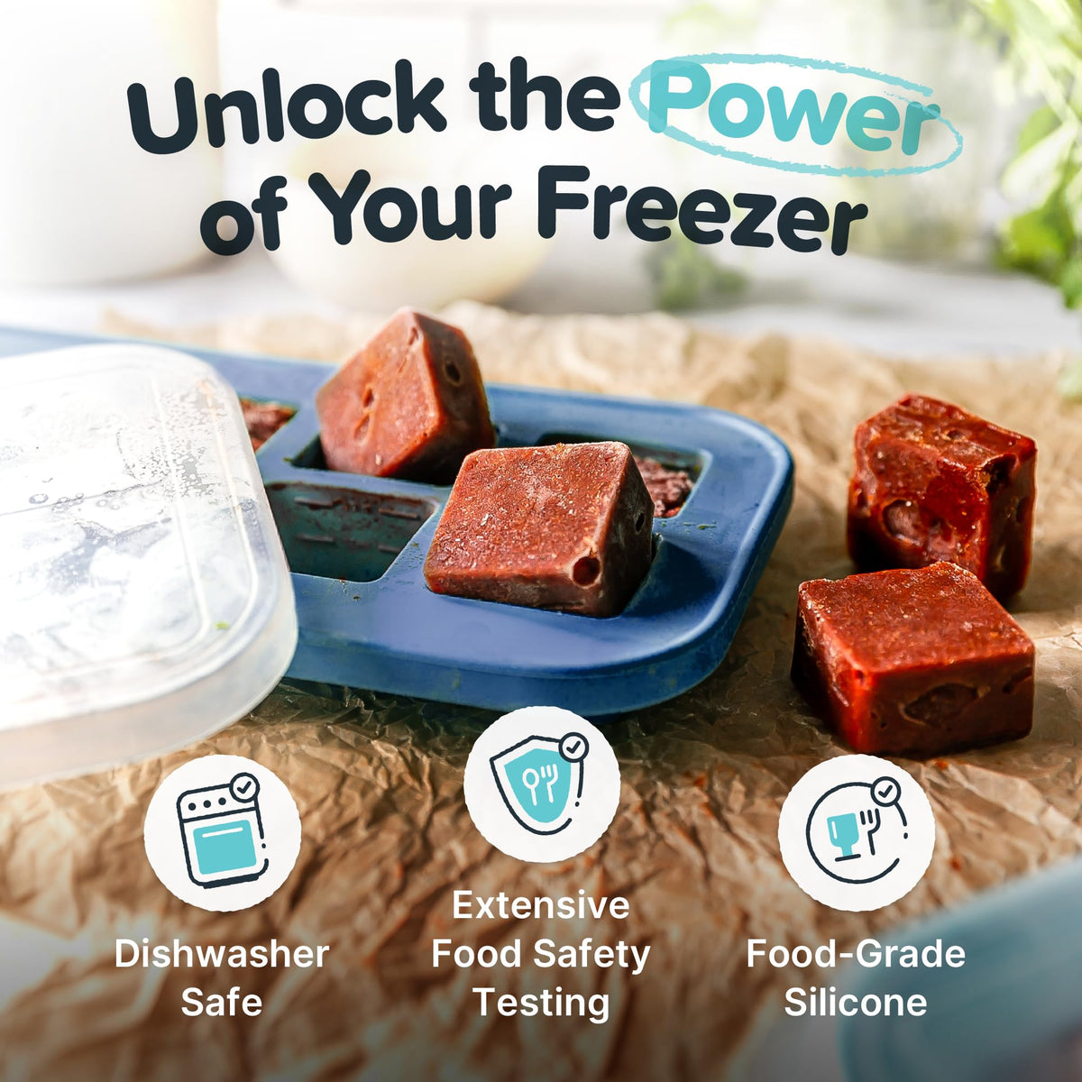 Souper Cubes lemon juice freezing tray keeps citrus ready to use.