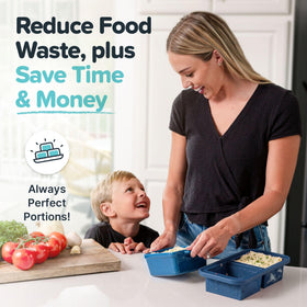 Souper Cubes lid with steel-reinforced top helps preserve freshness and prevent spills