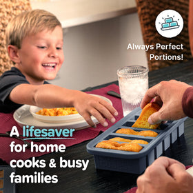 Souper Cubes oven-safe up to 415 F enables thaw and bake versatility.
