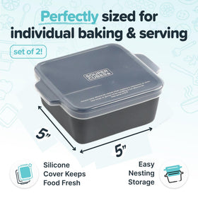 Souper Cubes Stoneware 2.0 5x5 dish for individual portions and quick meals.