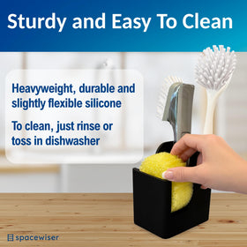 Spacewiser TidyNook no-suction design stays in place without adhesives