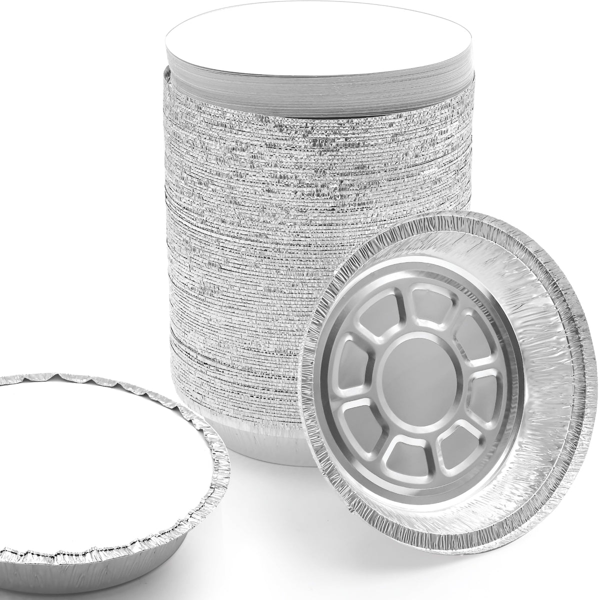 Spare Essentials 7-inch round foil pans with lids for bulk baking