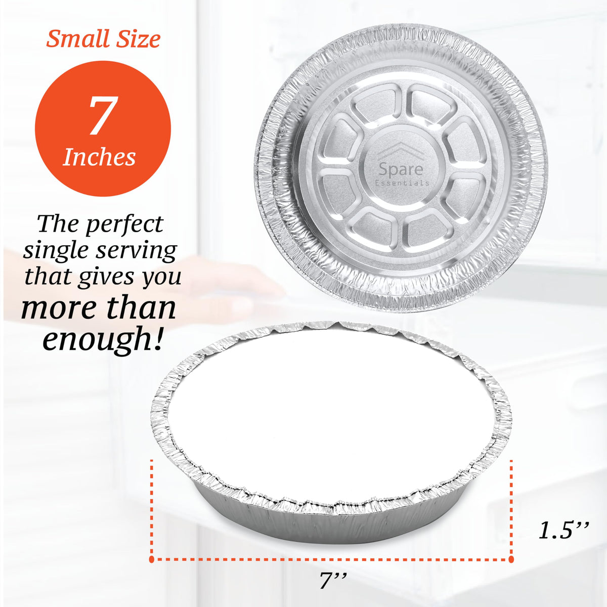 Spare Essentials pie tins with lids for secure transport