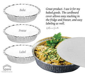 Spare Essentials recyclable disposable pans reduce cleanup effort