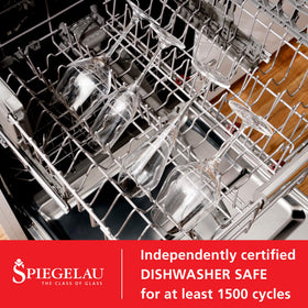 Spiegelau Style Crystal White Wine Glasses—dishwasher-safe stemware for easy cleanup after hosting