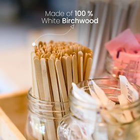 Spixir multipurpose wooden sticks thicker than standard for crafts and projects.