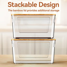 Spospo trash bag holder with wide front opening for quick access.