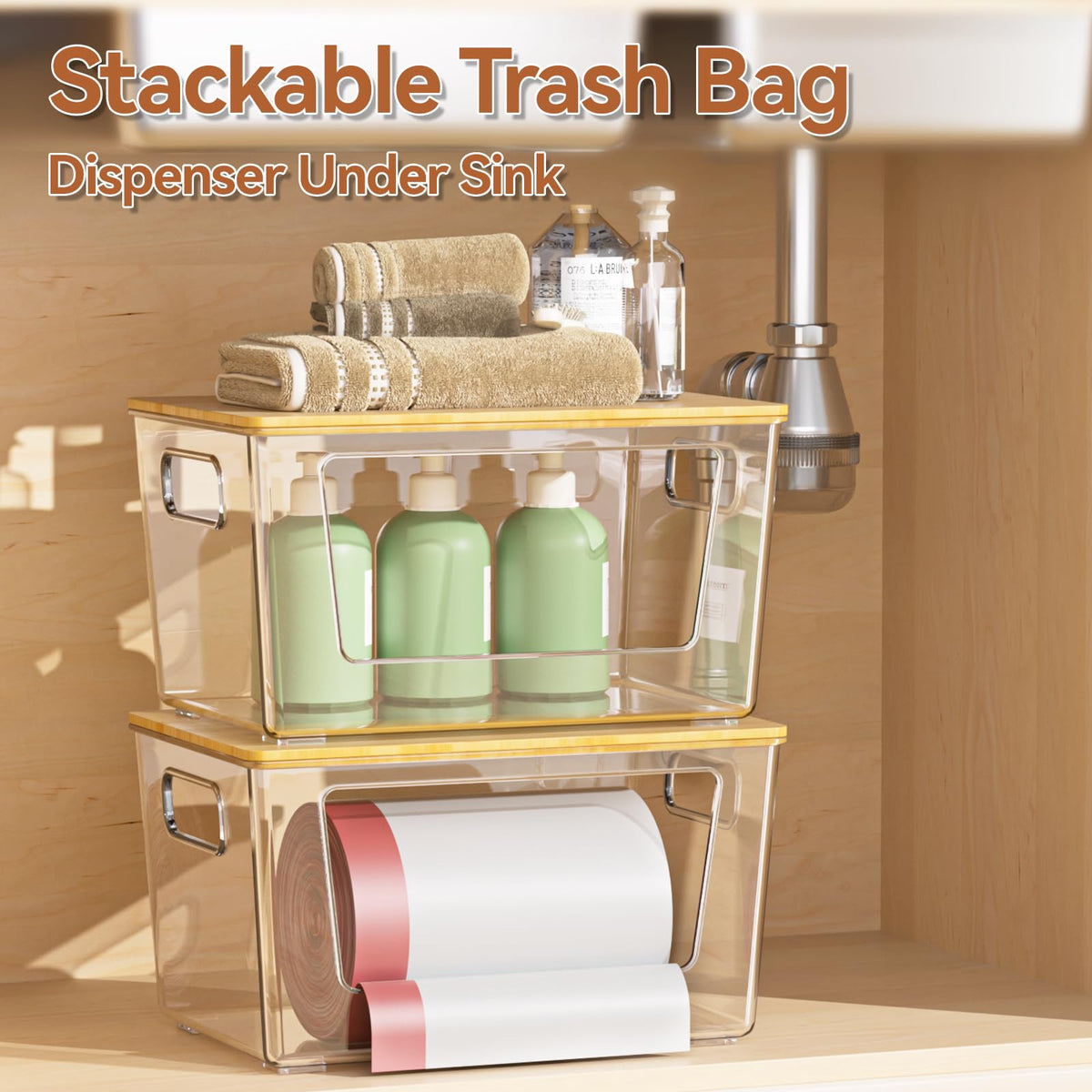 Spospo stackable design shown from top for efficient vertical storage.