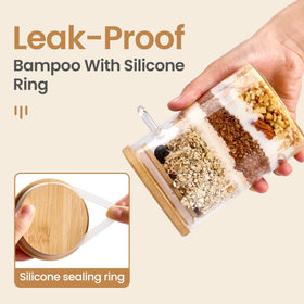 Spreccio glass jar with attached spoon for convenient portion control