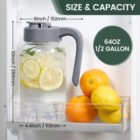 Spreccio Mason Jar Pitcher airtight seal locks in freshness.