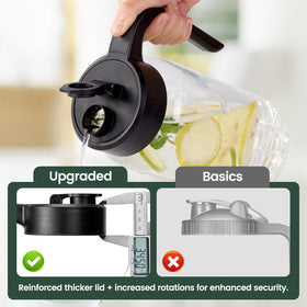 Spreccio heavy-duty glass pitcher durable and BPA-free.