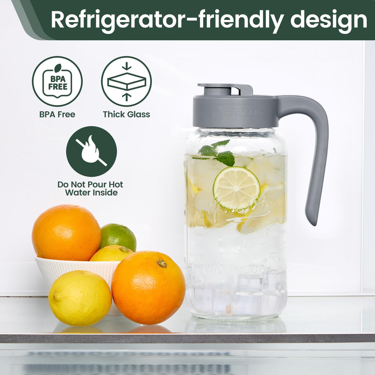 Spreccio Sun Tea Pitcher ideal for infused beverages.