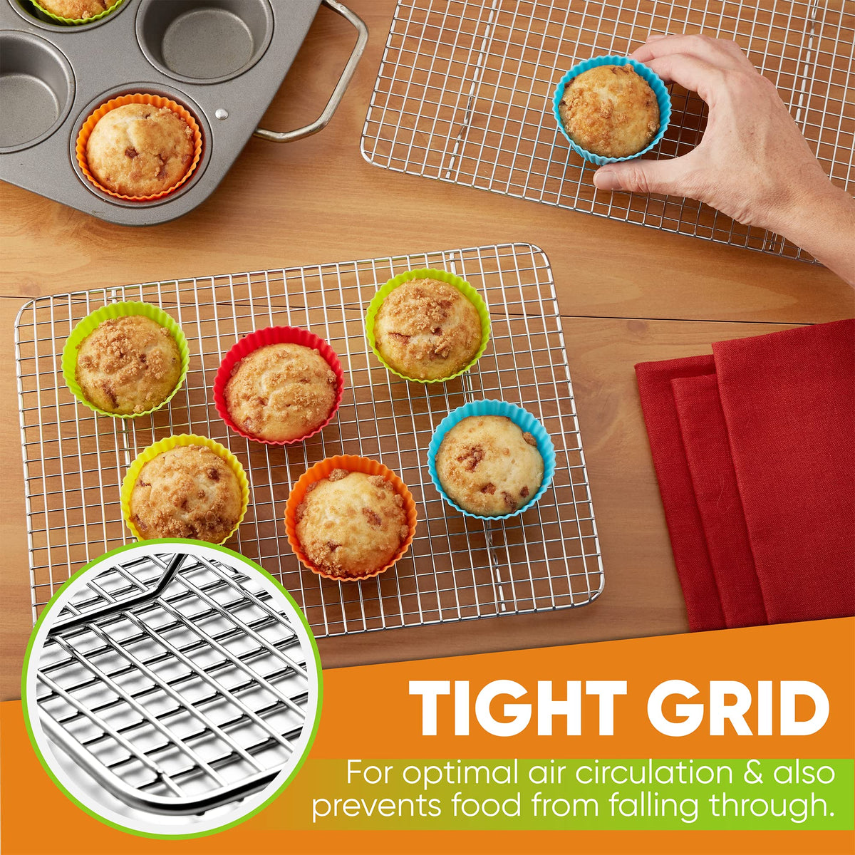 Spring Chef 8.5x12 rack ideal for baked potatoes and home baking.