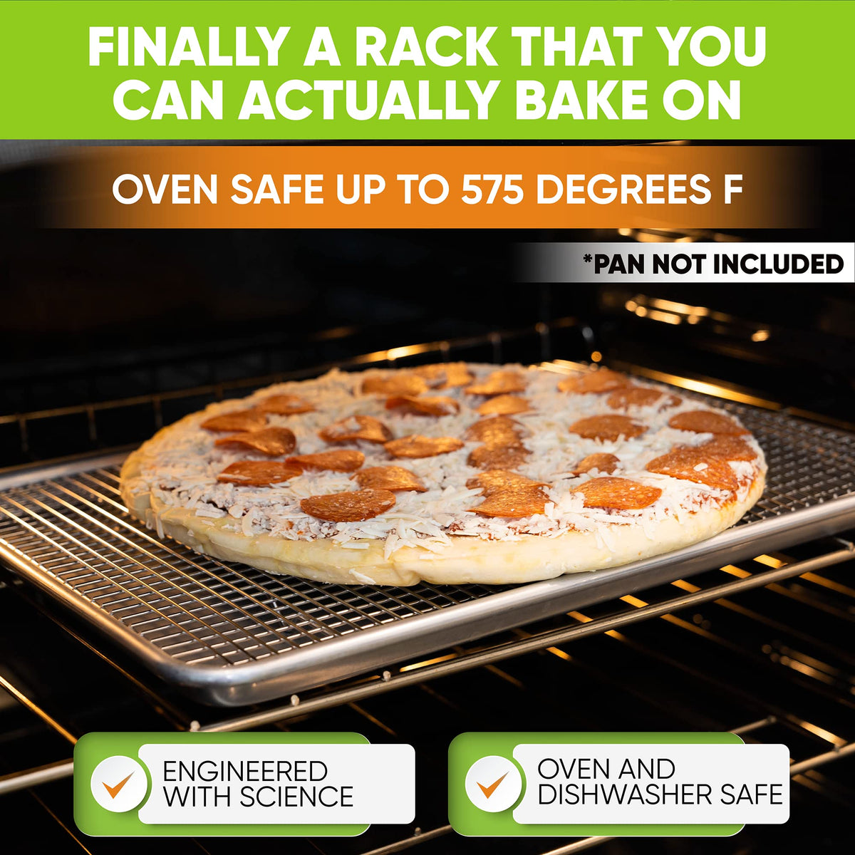 Spring Chef rack supports crispy chicken, roasted vegetables, and baked potatoes