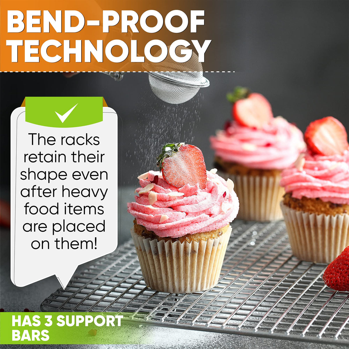 Spring Chef rack is dishwasher-safe for quick cleanup after baking