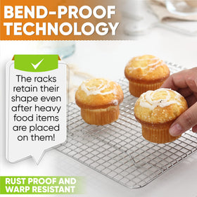 Spring Chef rack helps crispy chicken and vegetables with grease draining in the oven.