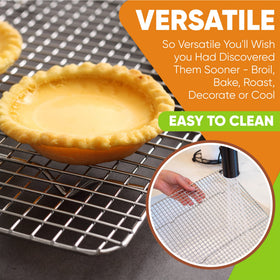 Spring Chef cooling rack, dishwasher safe for effortless cleanup after cooking.