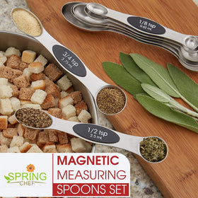 Spring Chef set includes a leveler for precise measurements.