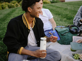 Stanley AeroLight Transit bottle keeps beverages cold on commutes thanks to insulation.