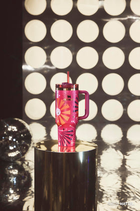 STANLEY Barbie Dynamite Quencher 18-8 stainless steel for lasting durability.