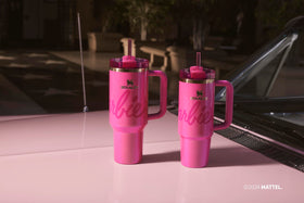 STANLEY Barbie Icon 30 Oz Quencher car cupholder compatibility for quick transitions.