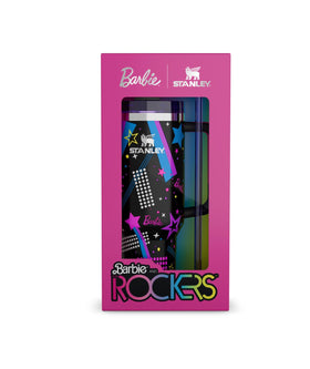 STANLEY Barbie Rockers Quencher 40 Oz side handle showing comfortable grip on the go