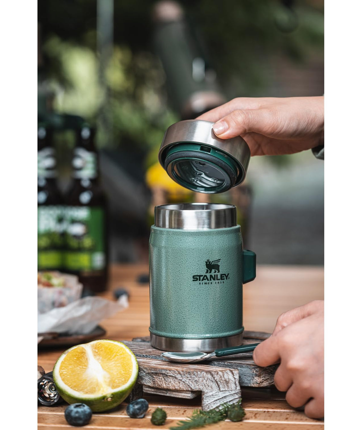 STANLEY Classic Food Jar wide-mouth opening eases filling and cleaning