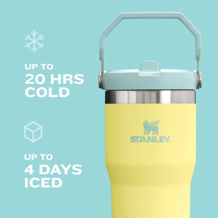 Stanley IceFlow 2.0 recycled stainless steel body emphasizes sustainable hydration.