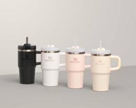 Slim base fits most car cup holders for on the go use.