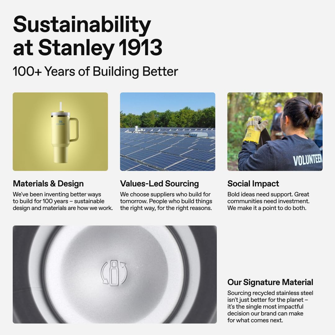STANLEY Quencher H2.0 slim base fits most car cup holders during travel.