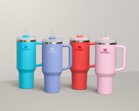 Stanley Quencher H2.0 fits most car cup holders for travel-friendly use.