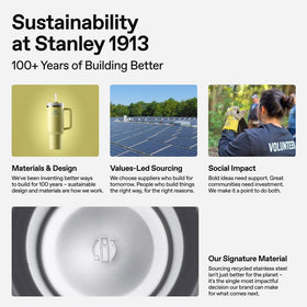 STANLEY Quencher ProTour textured handle and cupholder-friendly base for easy carrying