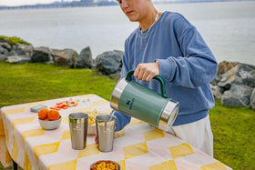 Stanley Stay-Chill Pitcher 64oz rugged handle ideal for outdoor use and transport.