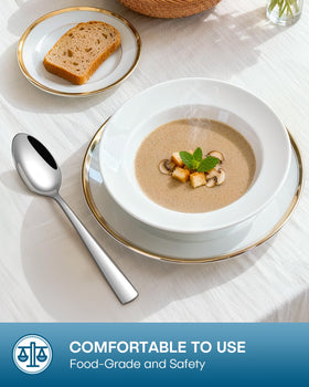 Stapava 30-piece silverware teaspoons ideal for coffee, tea, and desserts.