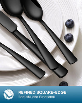 Stapava dishwasher-safe silverware set simplifies cleanup after family meals.