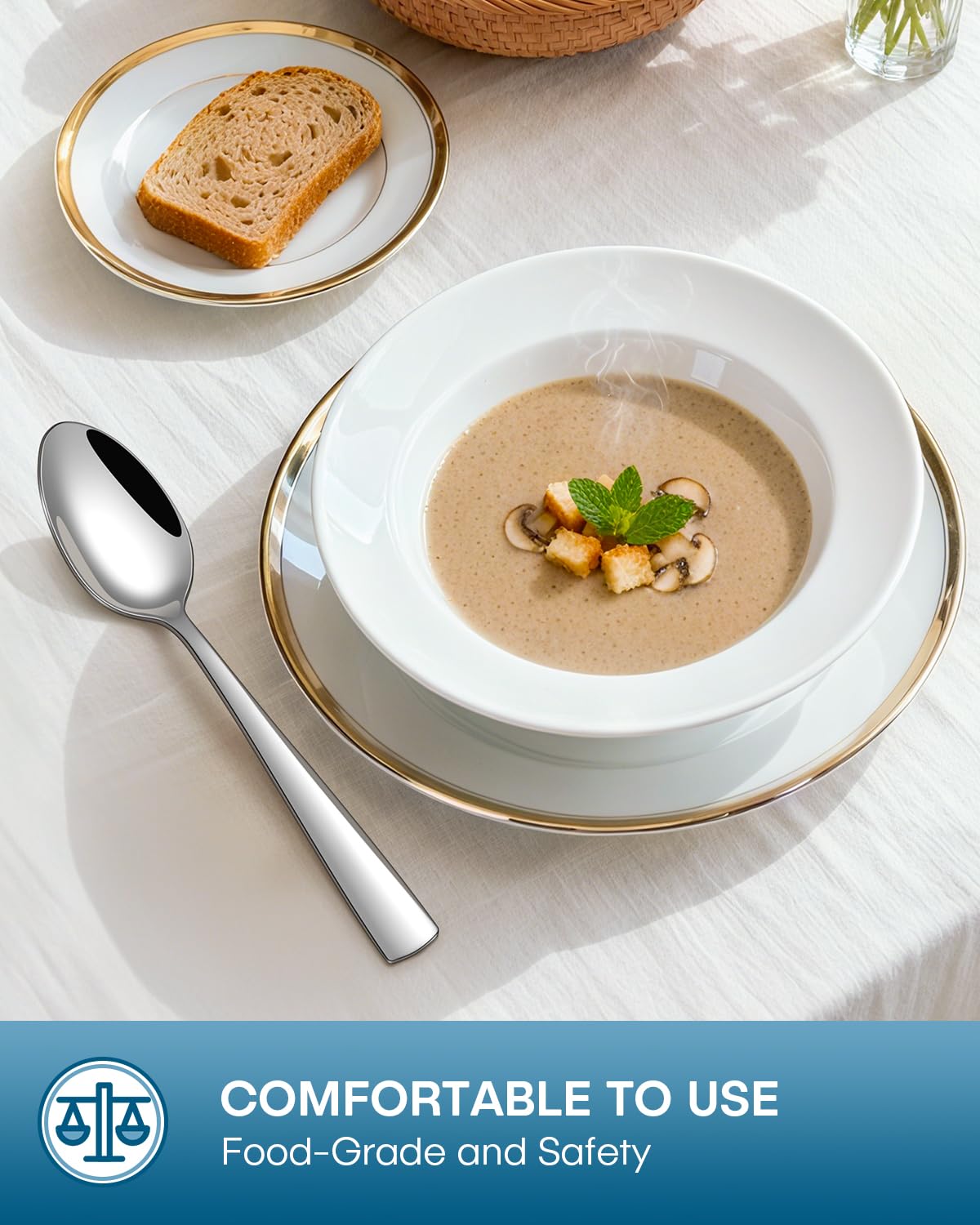 Stapava 40-piece teaspoons image shows compact, ergonomic size for precise portions.