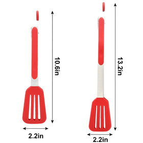 Staruby silicone tips heat-resistant up to 450°F for nonstick pans.