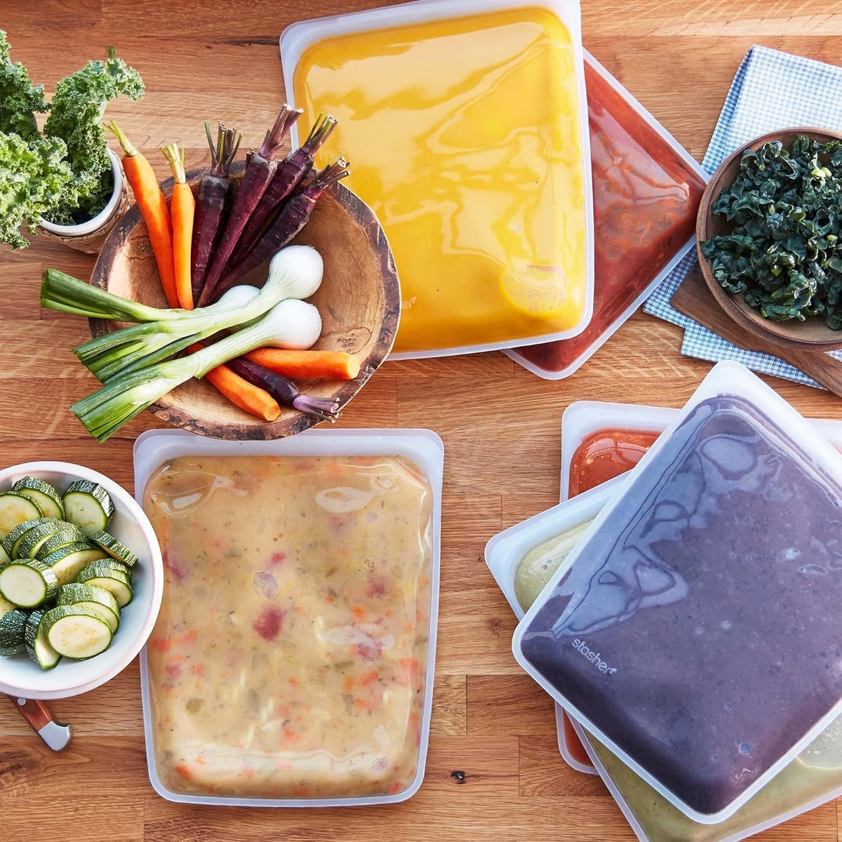 Stasher bag in dishwasher-safe use, easy cleanup.