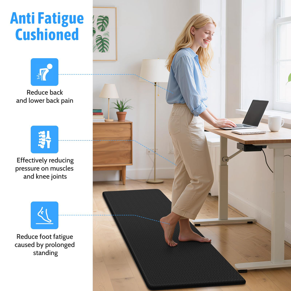 StepLively kitchen mats protecting dishes and reducing slipping near sinks.