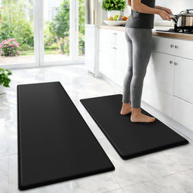 StepLively kitchen mat set—front view for kitchen and entry, anti-fatigue comfort.