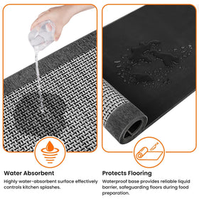StepRite Kitchen Rug absorbent chenille keeps spills at bay and floors dry.