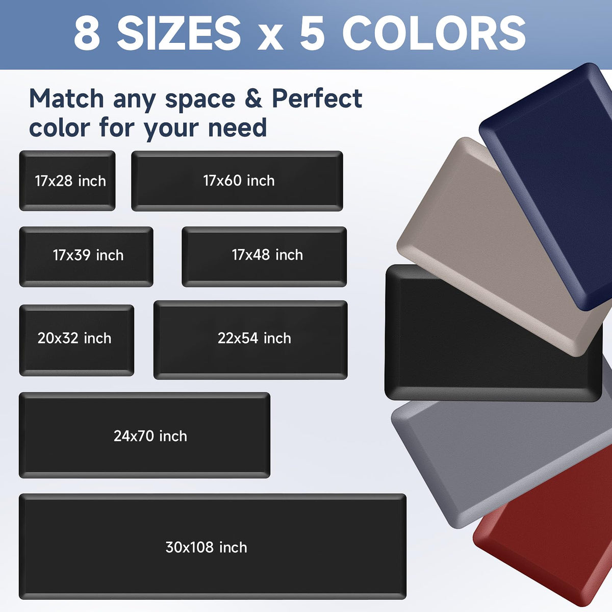 StepRite non-slip textured bottom keeps the mat in place.