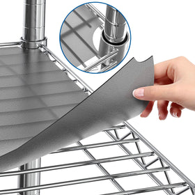 Sterling Shelf Liners graphite 18x48 flat-pack for quick setup.