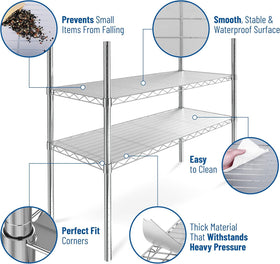 Sterling Shelf Liners Graphite compatible with 24x60 wire systems