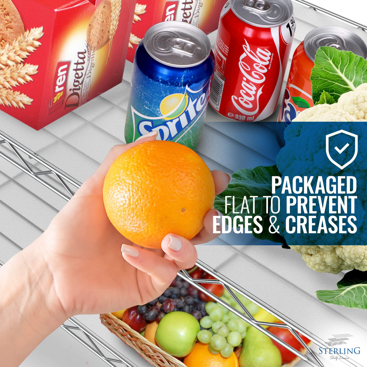 Sterling Shelf Liners waterproof and easy to wipe for clean storage