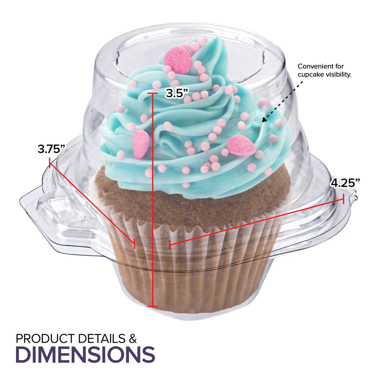 Stock Your Home BPA-free PET container refrigerator-safe for groceries or desserts.