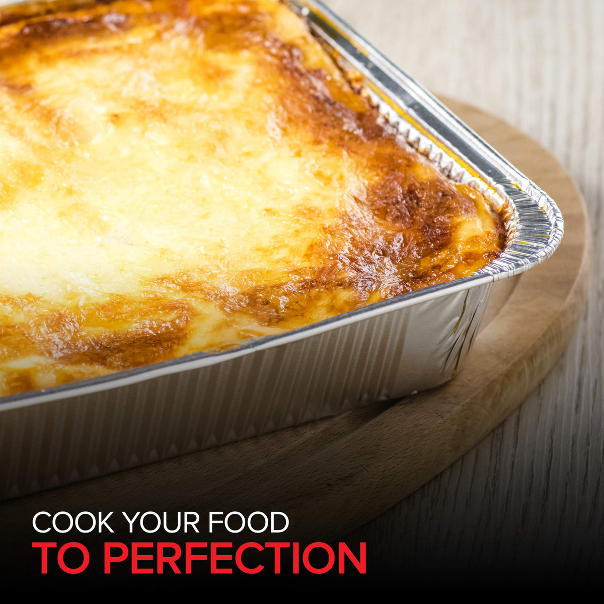 Stock Your Home takeout-friendly bake-and-serve pans for snacks and desserts.