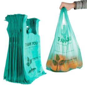 Stock Your Home 100-count bags flat lay, sturdy reusable grocery solution