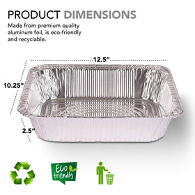 Stock Your Home half-size steam table deep pans stack demonstrating durable, space-saving catering solution.